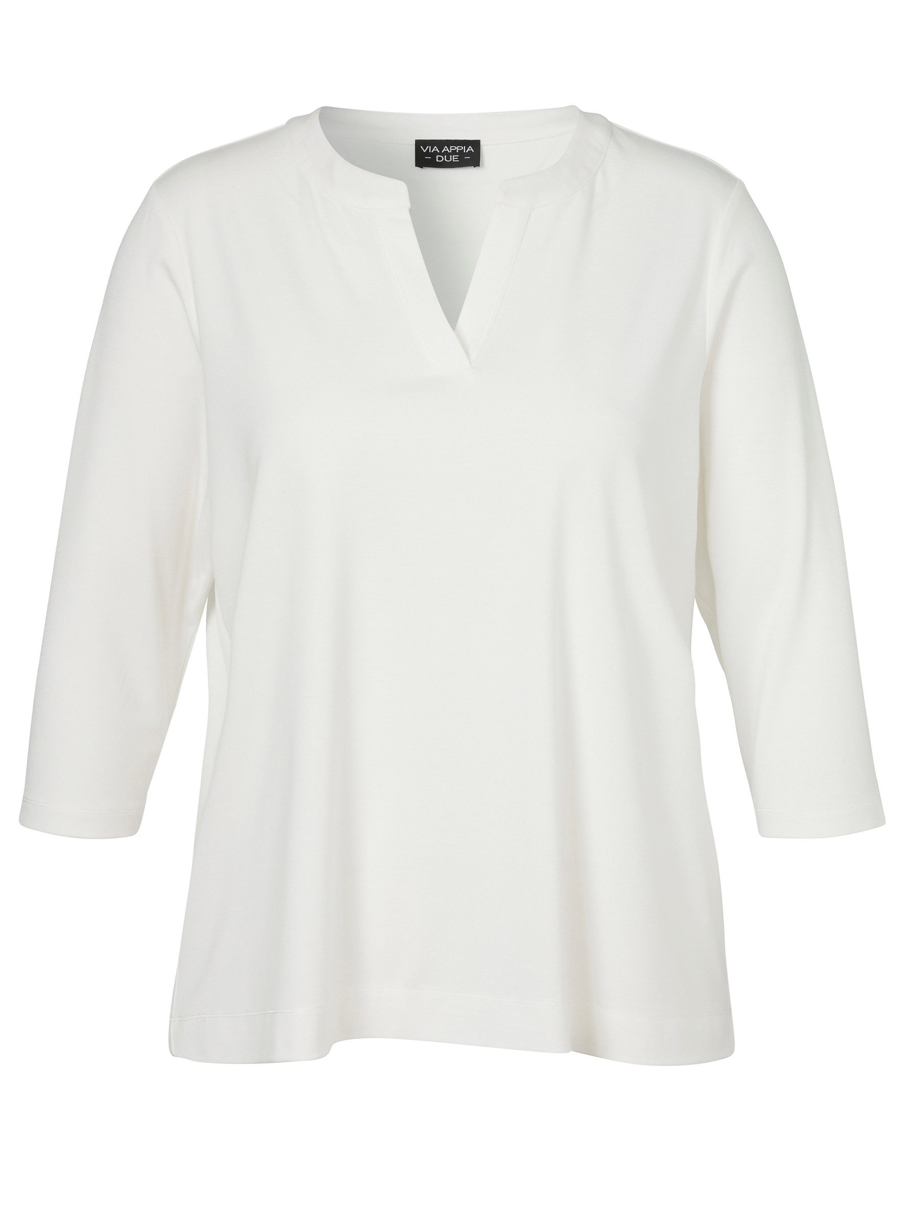 VIA APPIA Blusentop T-Shirt V-Ausschnitt 3/4 Arm