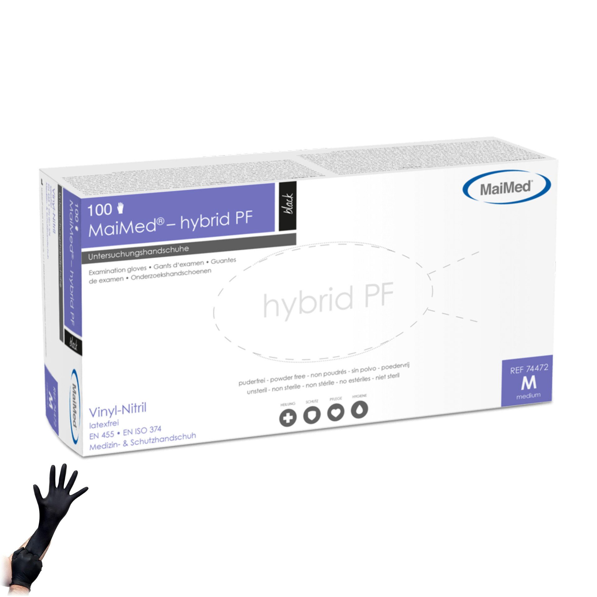 MaiMed Einweghandschuhe MaiMed Hybridhandschuh Black günstig online kaufen