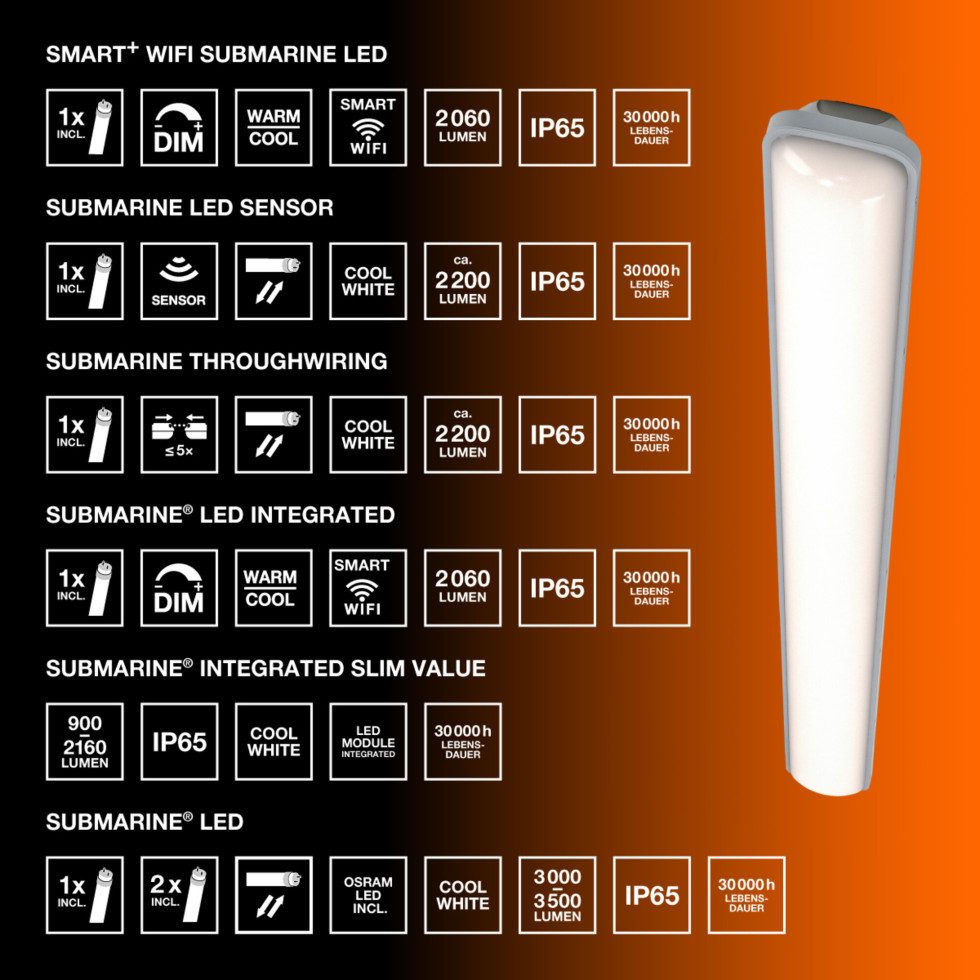 Osram Lichtleiste Osram LED Feuchtraumleuchte Submarine Through