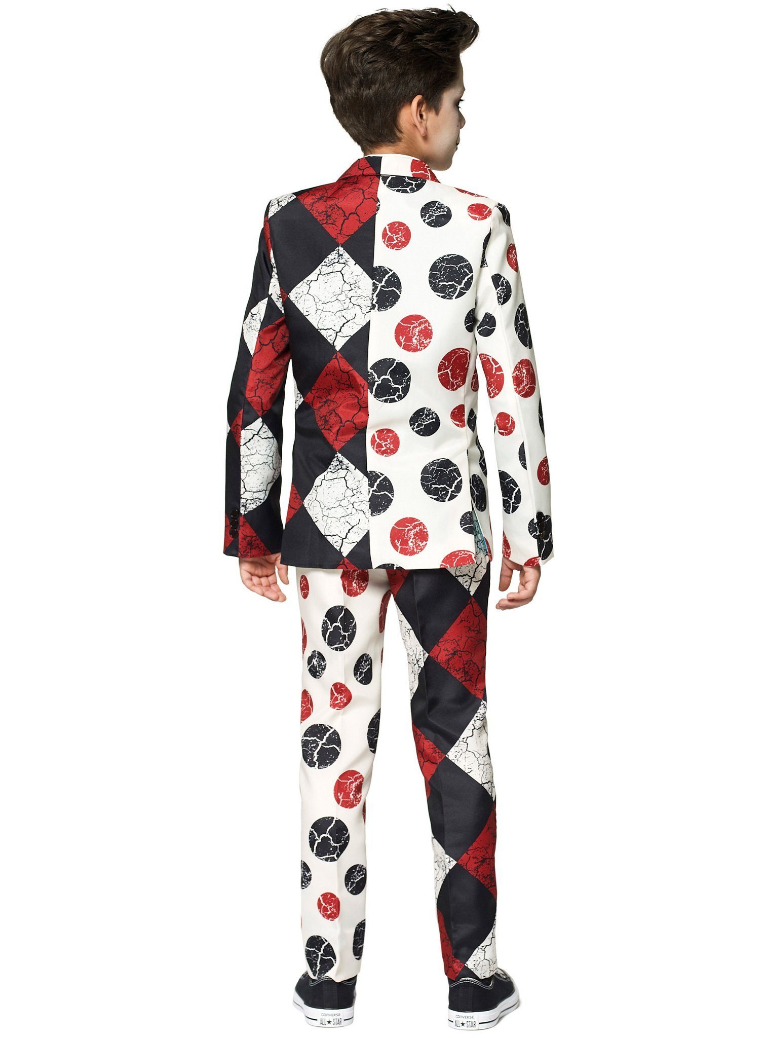 SuitMeister Partyanzug Clown Partyanzug Karneval Faschingskostüm Kinder -, Clown geht auch in cool: Anzug für Jungs im Retro-Zirkus-Look
