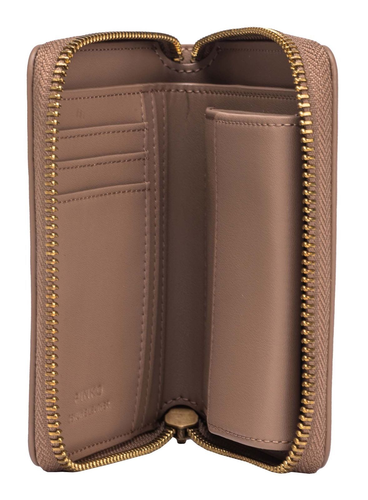 PINKO Geldbörse Zip Around Wallet, aus echtem Rindsleder