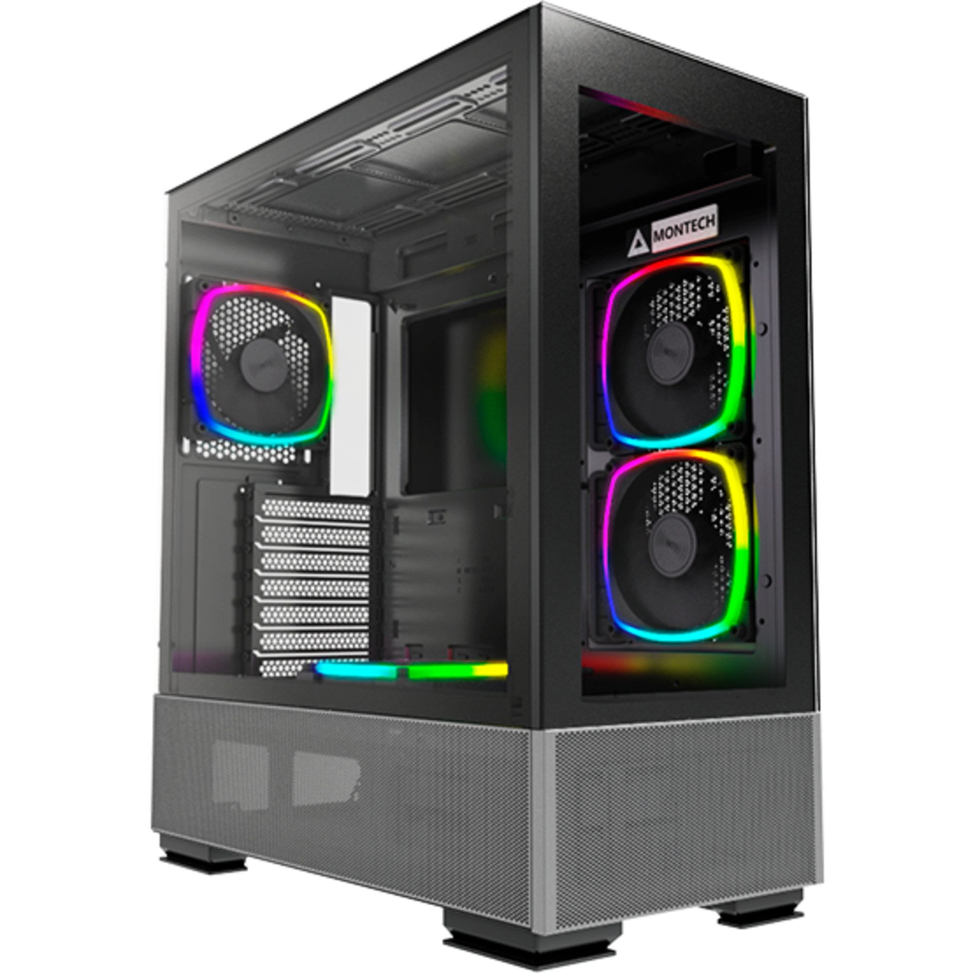 PC-Gehäuse Montech SKY TWO, Tower-Gehäuse, (Tempered Glass x