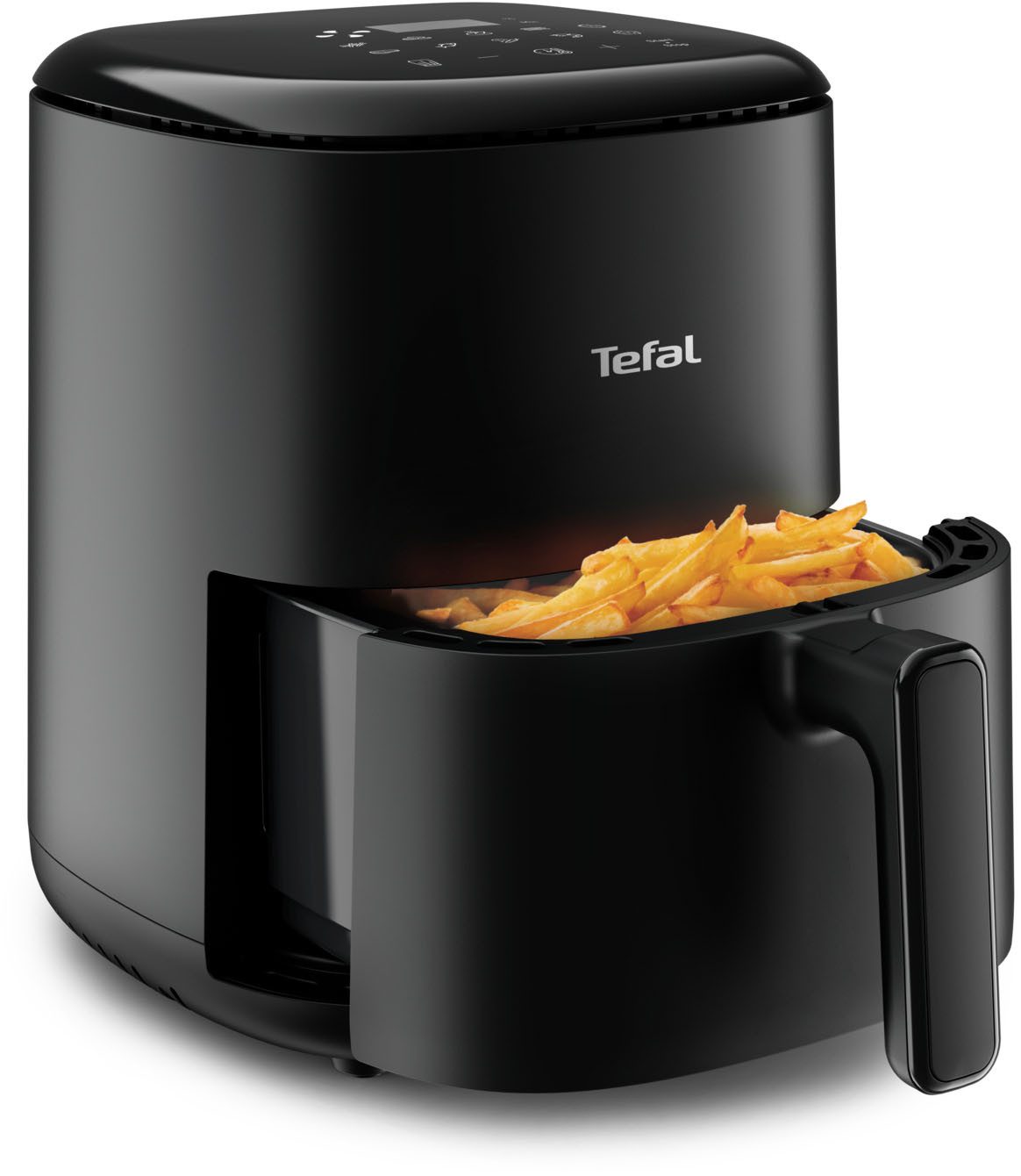 Tefal Heißluftfritteuse Easy Fry Compact, knusprige Gerichte mit wenig oder ohne Öl, 1300 W, für 1-4 Personen, 10 Programme, spart Zeit und Energie, EY1458