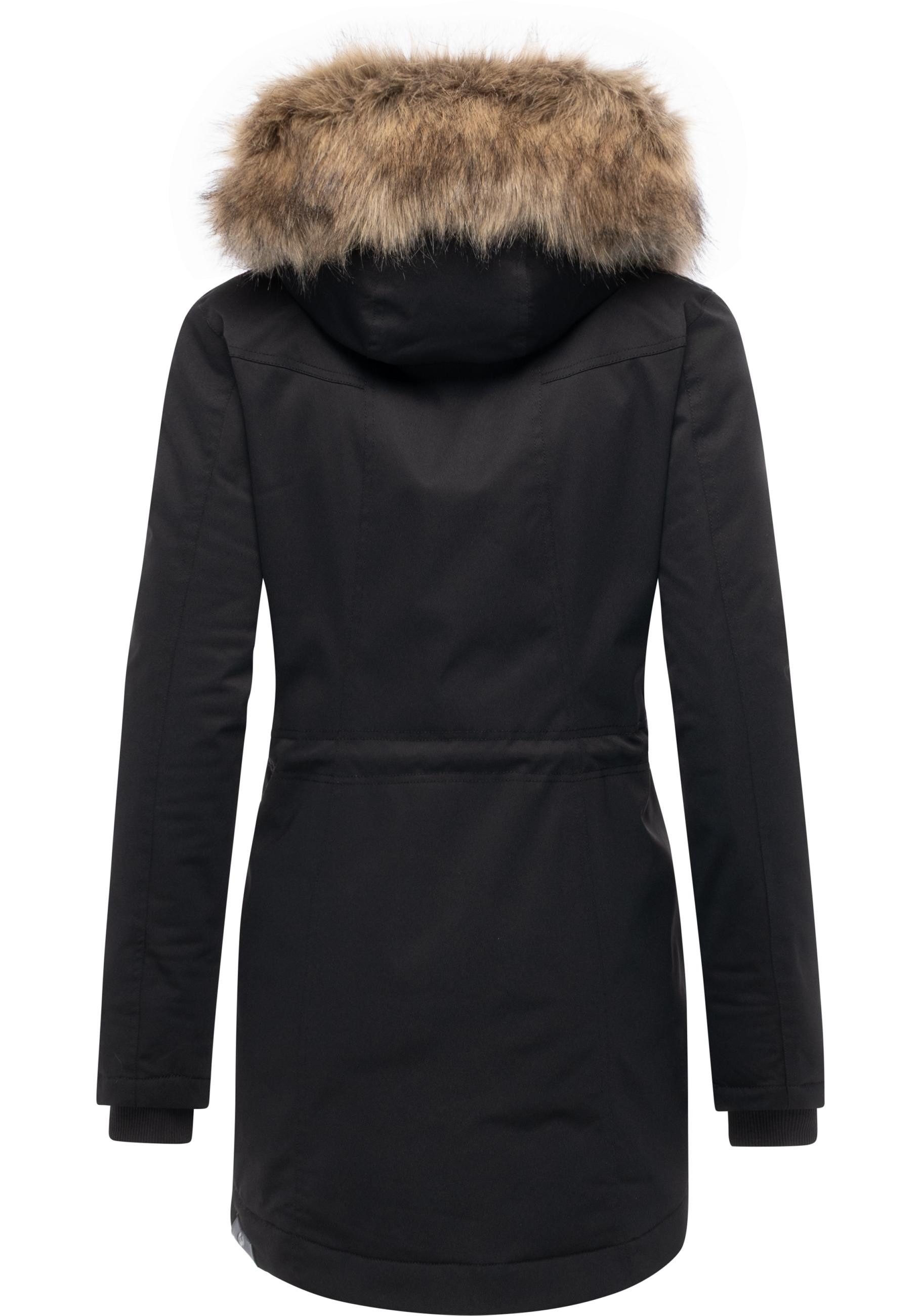 Ragwear Kurzmantel Ellsa B YOUMODO Warmer Damen Winterparka