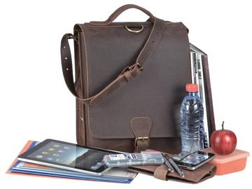Ruitertassen Umhängetasche Classic, Writer's Bag Lehrertasche, 2 Fächer, als Rucksack zu tragen, Leder