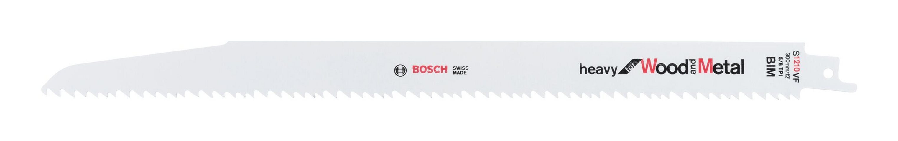 BOSCH Säbelsägeblatt 1210 5er-Pack Metal Stück), Heavy S (5 - and VF Wood for