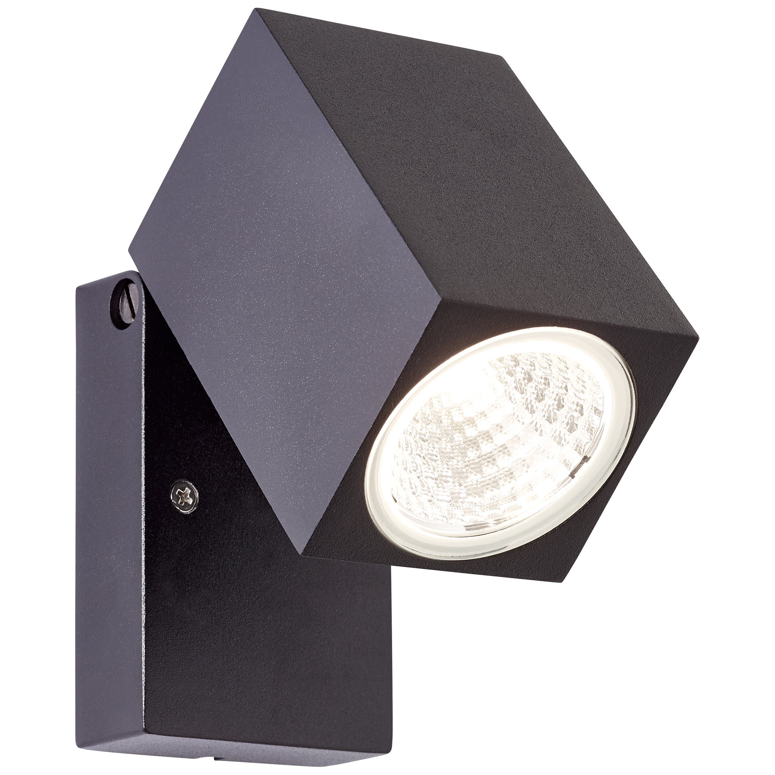 integri, durch langlebig Außen-Wandleuchte Brilliant integriert, LED LED Außenwandstrahler 6W LED Burk, und Burk LED 1x schwarz -Einsatz Energiesparend LED