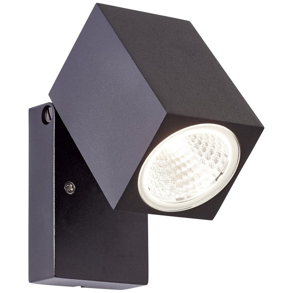 Brilliant LED Außen-Wandleuchte Burk, Burk LED Außenwandstrahler schwarz 1x  LED integriert, 6W LED integri, Energiesparend und langlebig durch LED -Einsatz