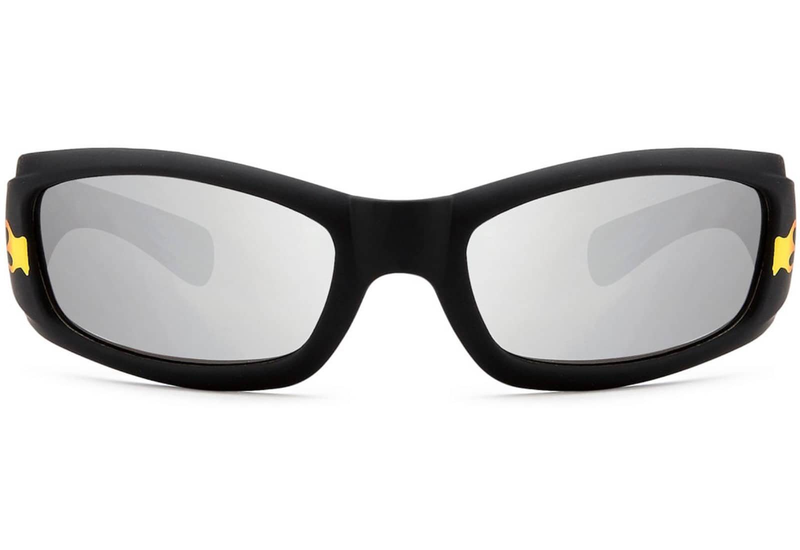 BEZLIT Eyewear Fahrradbrille Jungen Designer schwarzen Linsen (1-St), Silber mit Schwarz Sonnenbrille, Kinder