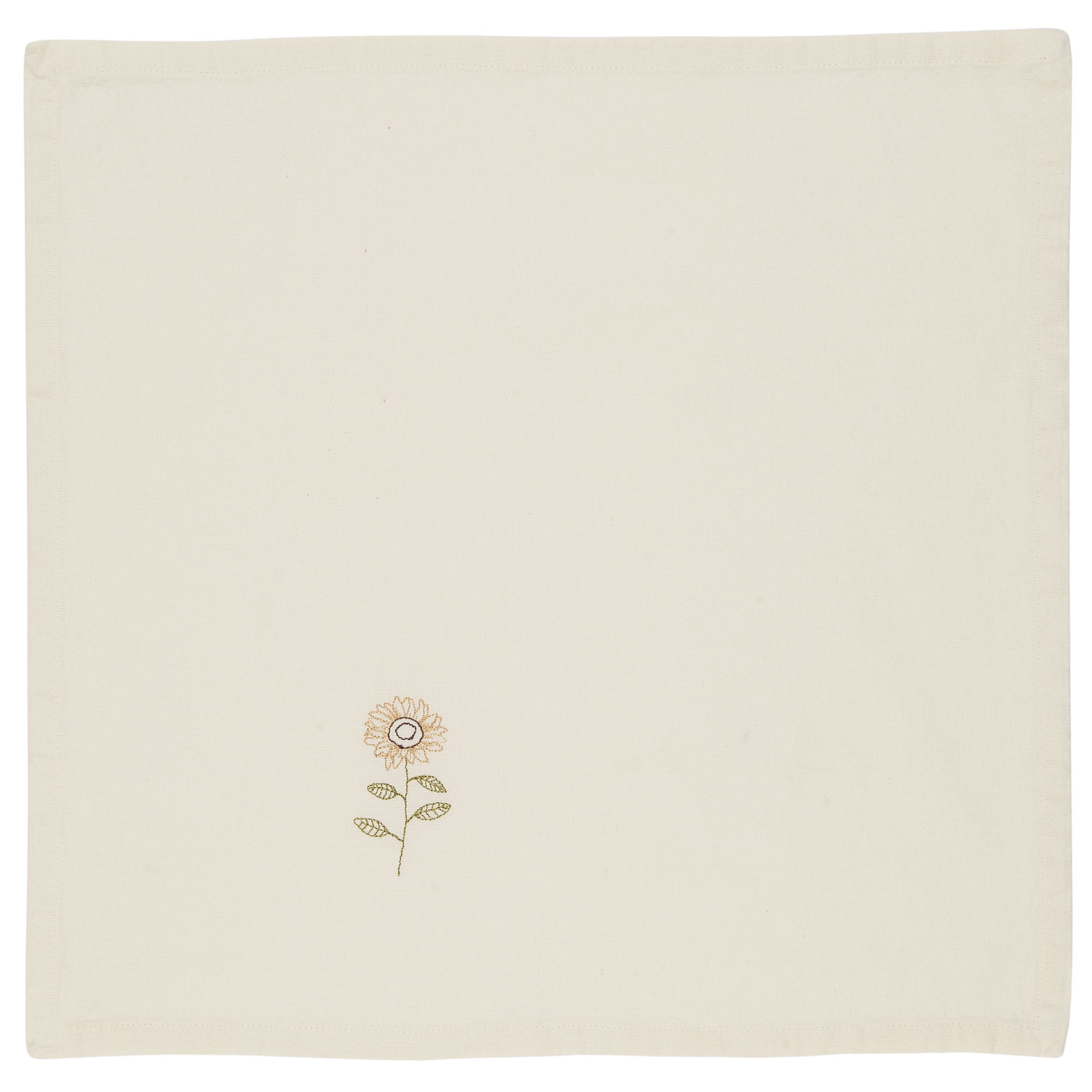Ib Laursen Stoffserviette Ib Laursen - Servietten Stoffservietten 40x40cm Beige Sonnenblume