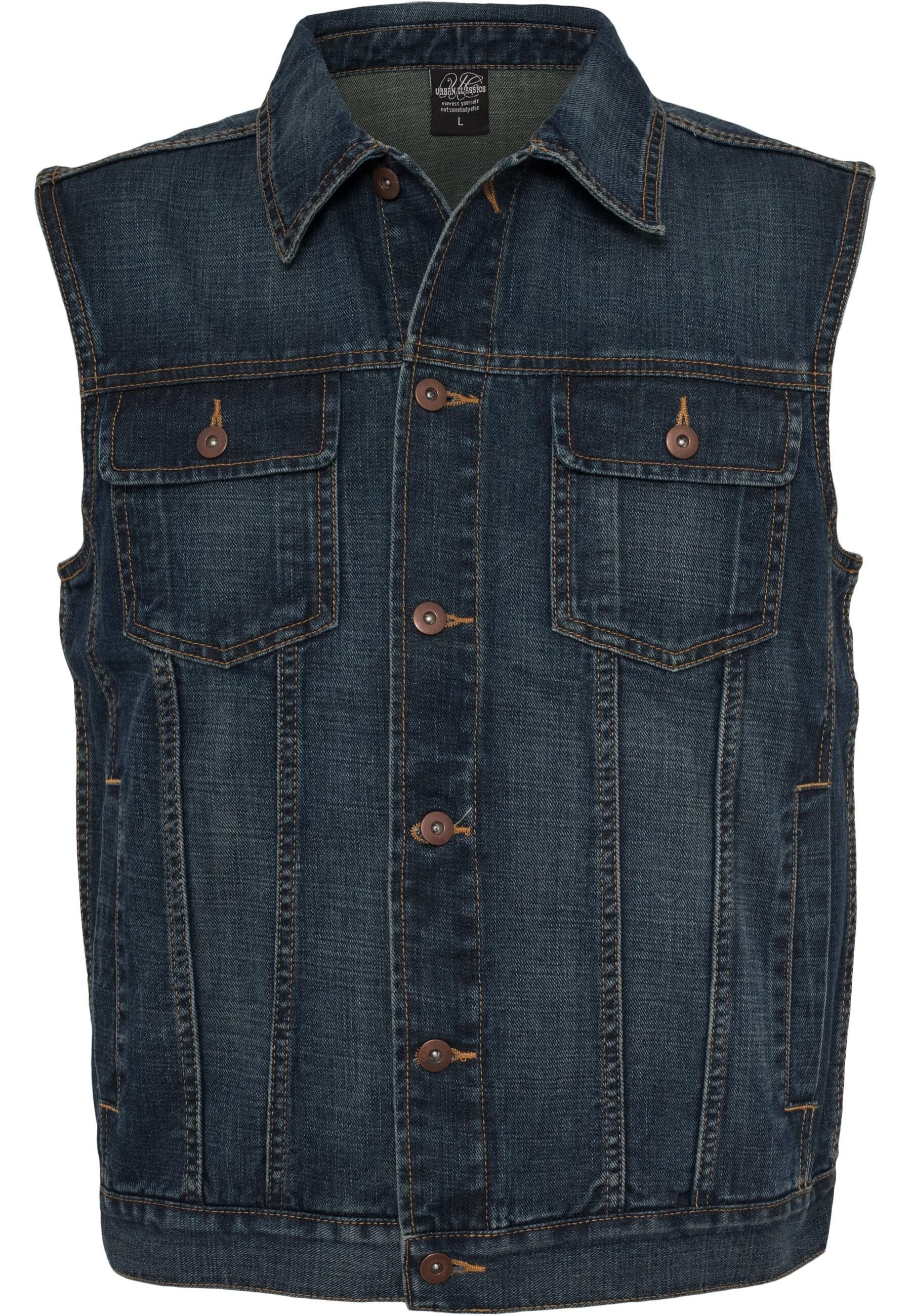 URBAN CLASSICS Jerseyweste Urban Classics Herren Denim Vest (1-tlg)