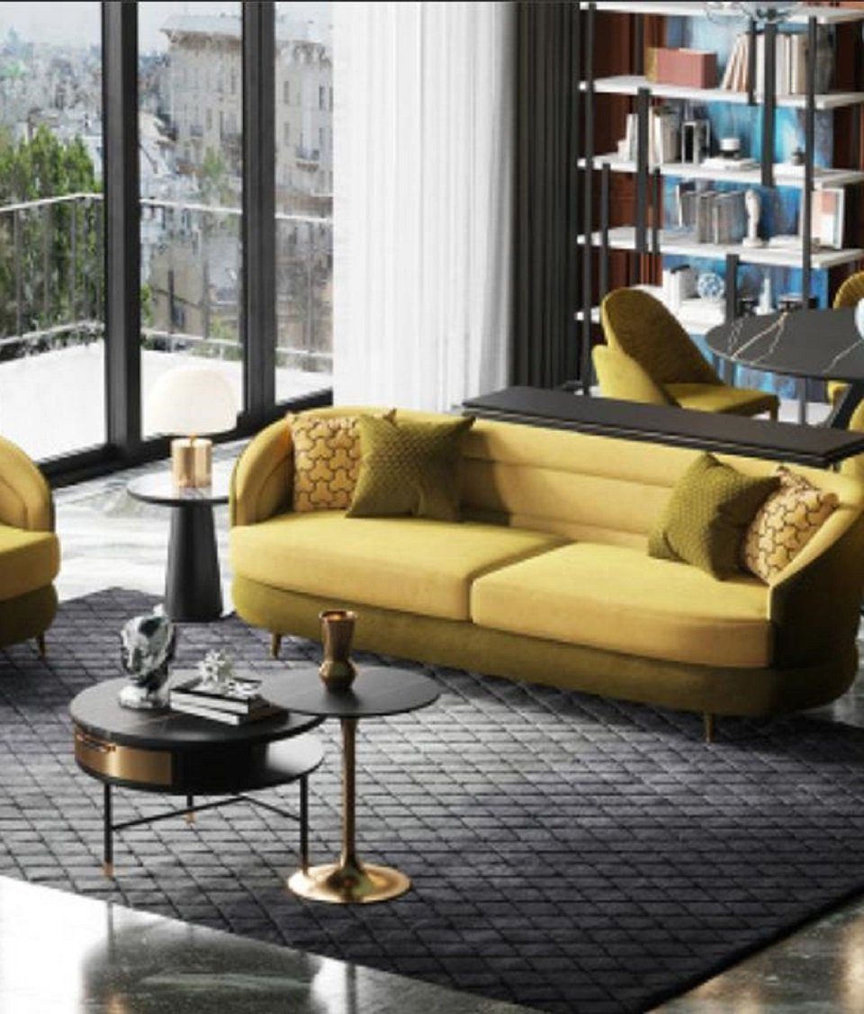JVmoebel Sofa, Relax Sitz Design Couch Lounge Textil Sofa 3 Sitzer Dreisitzer Samt