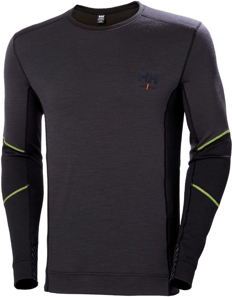 Merino Helly Crewneck Hansen Lifa Longsleeve Green/Ebony