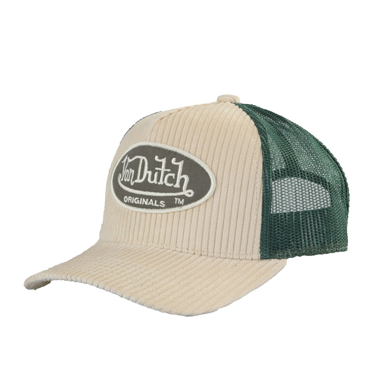 Von Dutch Trucker Cap - Beige Baseballkappe Mit Netz Für Erwachsene