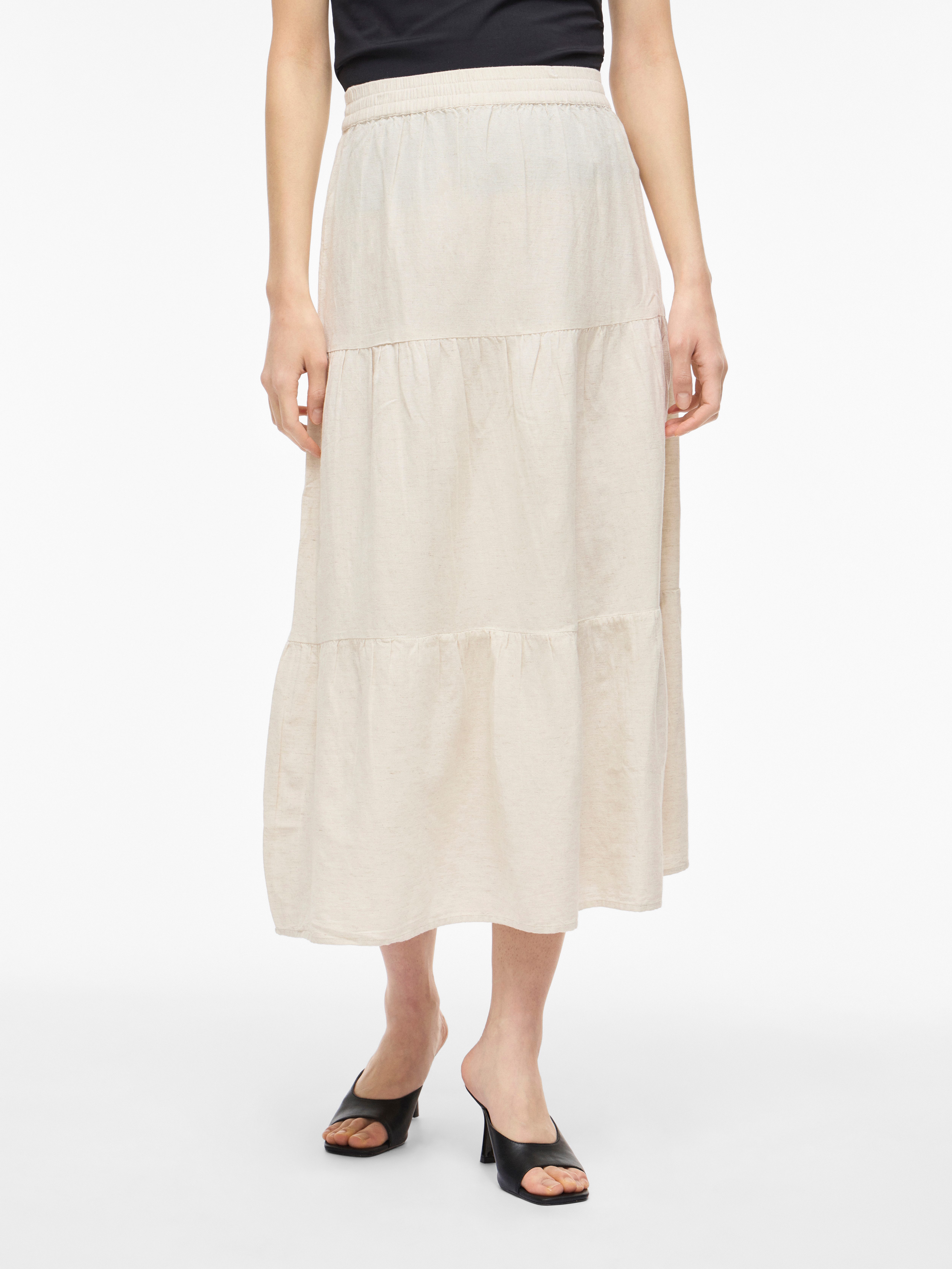 Vila Maxirock VIPRISILLA HW ANKLE SKIRT - NOOS