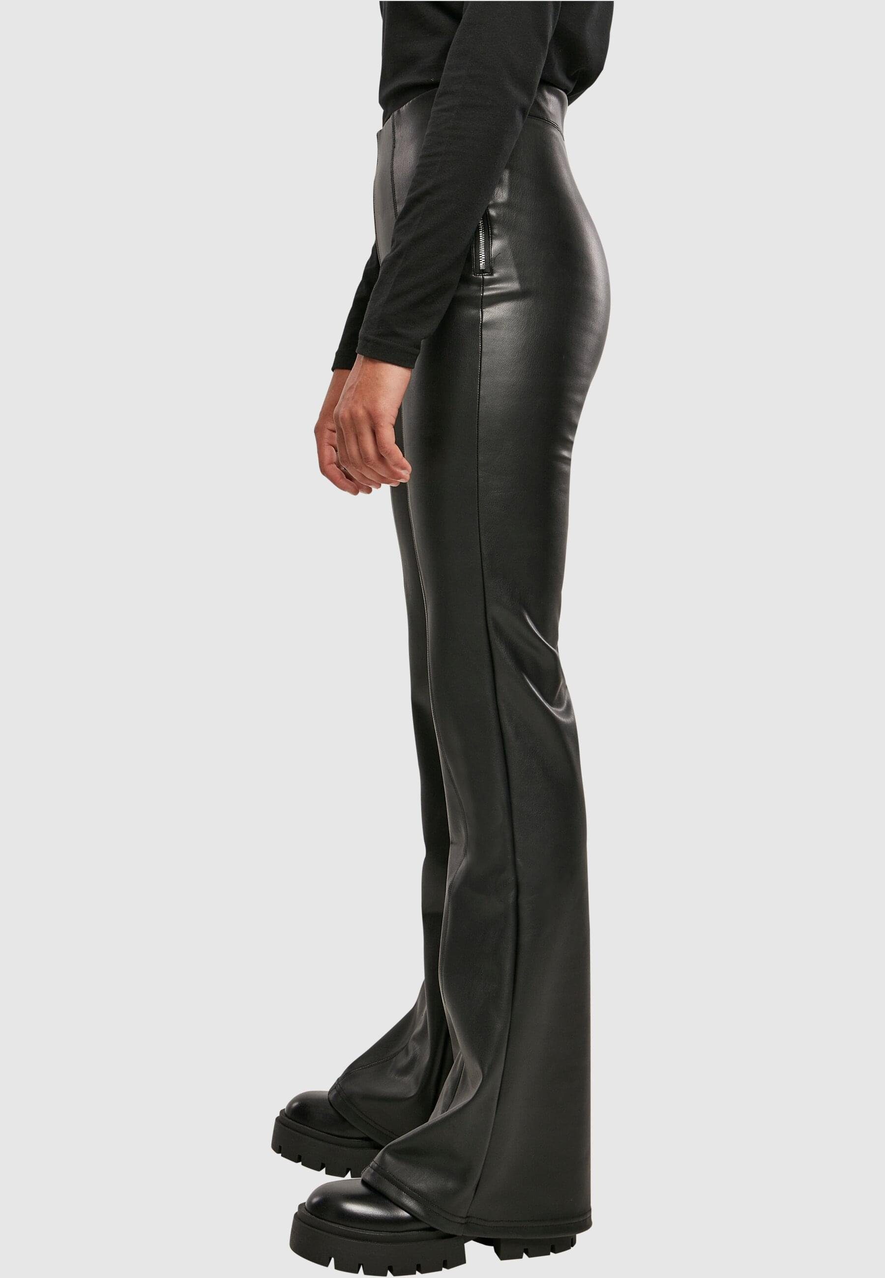Leather Flared Jerseyhose Pants CLASSICS Damen URBAN (1-tlg) Synthetic Ladies