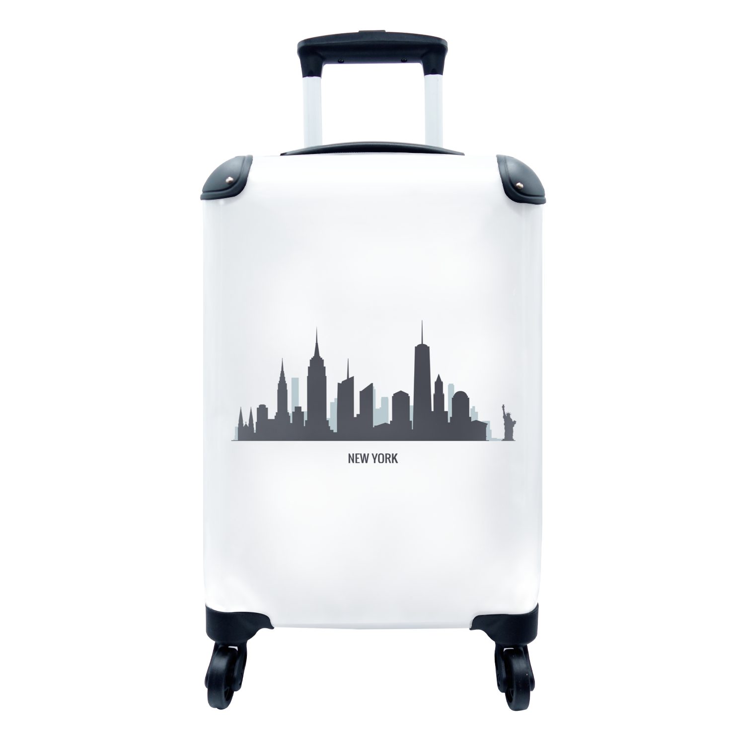 MuchoWow Handgepäckkoffer New York - USA - Skyline, 4 Rollen, Reisetasche mit rollen, Handgepäck für Ferien, Trolley, Reisekoffer