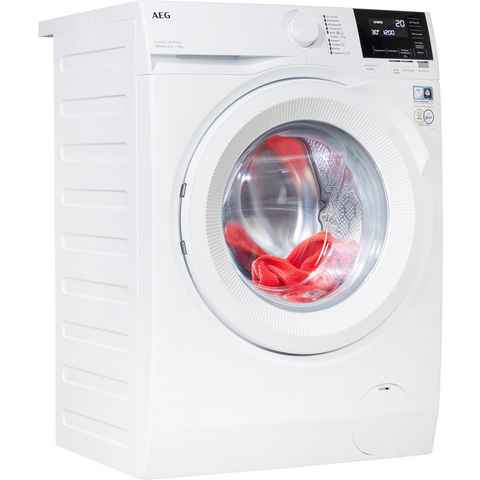 AEG Waschmaschine 6000 LR6A648, 8 kg, 1400 U/min, ProSense® Mengenautomatik​ - spart bis 40% Zeit, Wasser und Energie