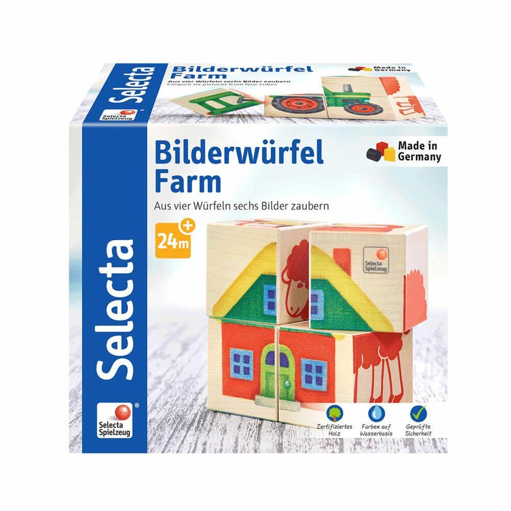 Selecta Greifspielzeug Bilderwürfel Farm