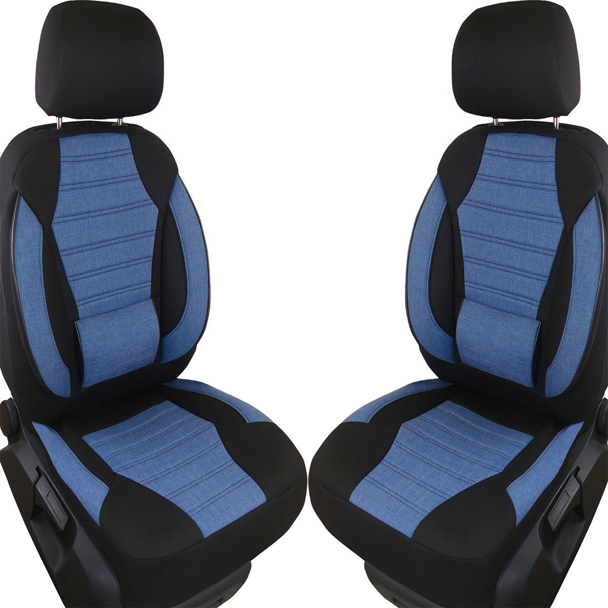 BREMER SITZBEZÜGE Autositzbezug für Volvo XC60 2 Bj ab 2017 (KT106), Set, Schonbezüge Sitzbezüge Fahrer und Beifahrer, in Schwarz/Blau