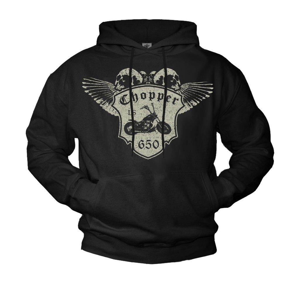 MAKAYA Kapuzenpullover Herren Motorradfahrer Bekleidung Biker Sweatshirt Kapuze Pullover