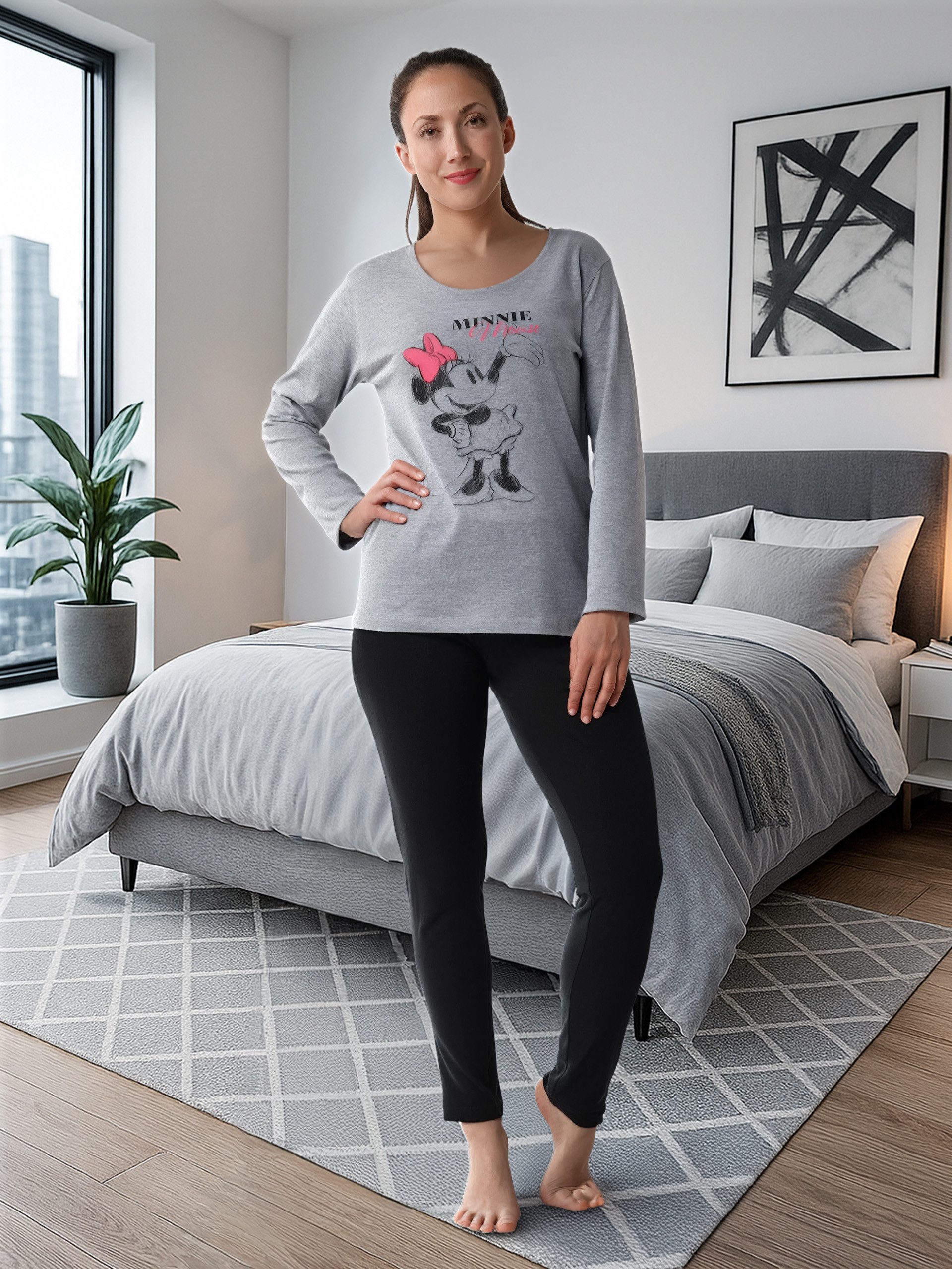 United Labels® Schlafanzug Disney - Minnie Mouse, classic scribble, Set