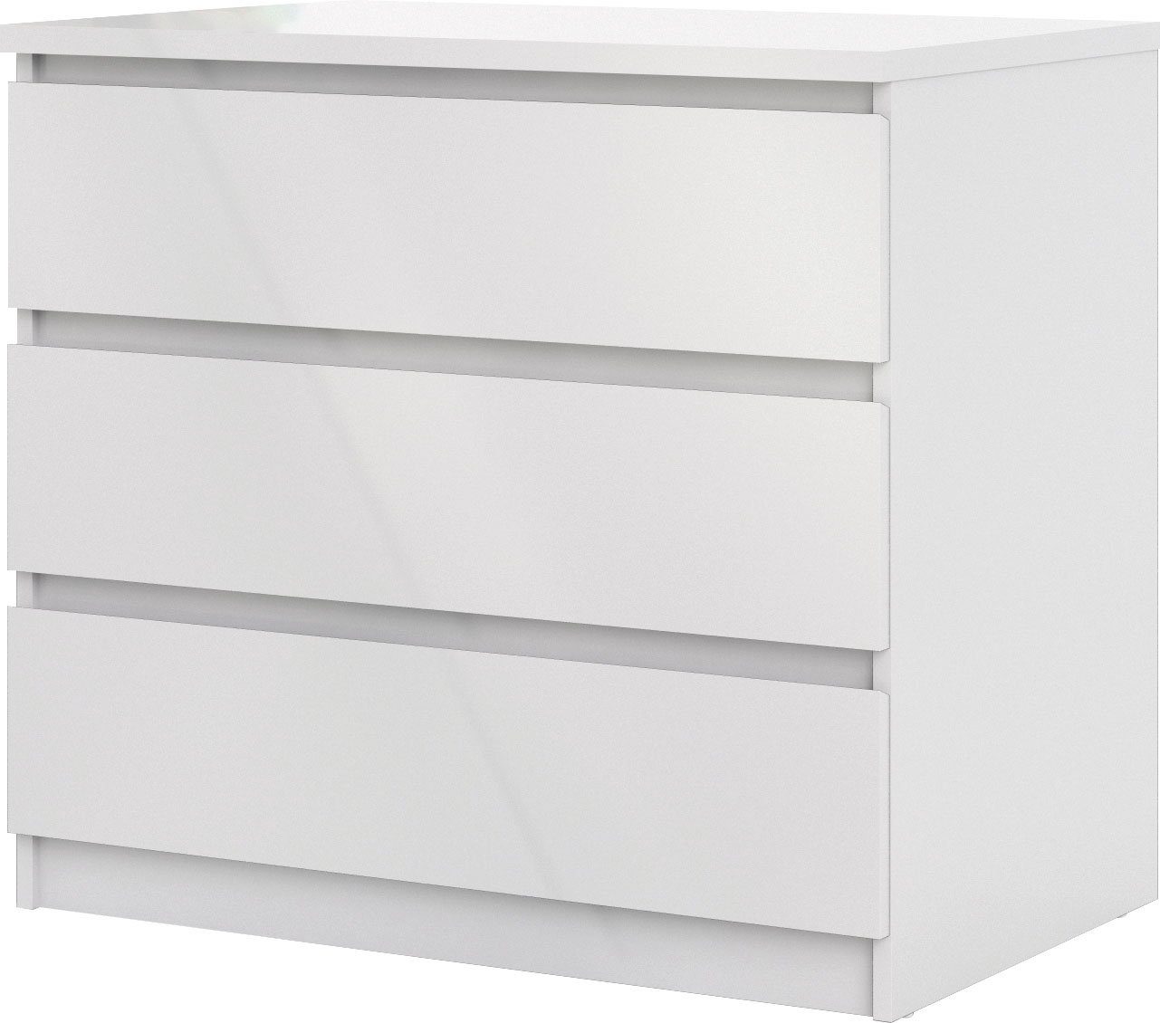 Home affaire Kommode Naia, abgerundete Schubladenkanten auf Metallgleiter, Breite 77 cm