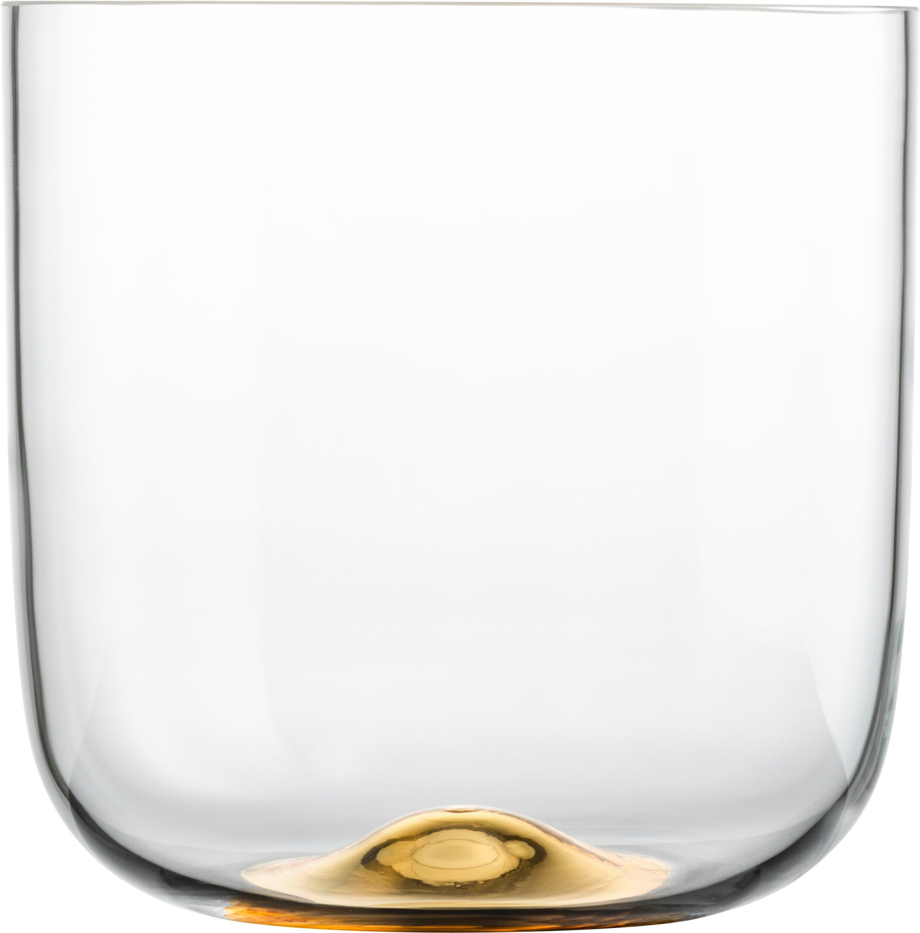 Gold mundgeblasenes Tischvase Kristallglas, (1 24karätigem 18 mit veredelt, Eisch H. St), cm DOT