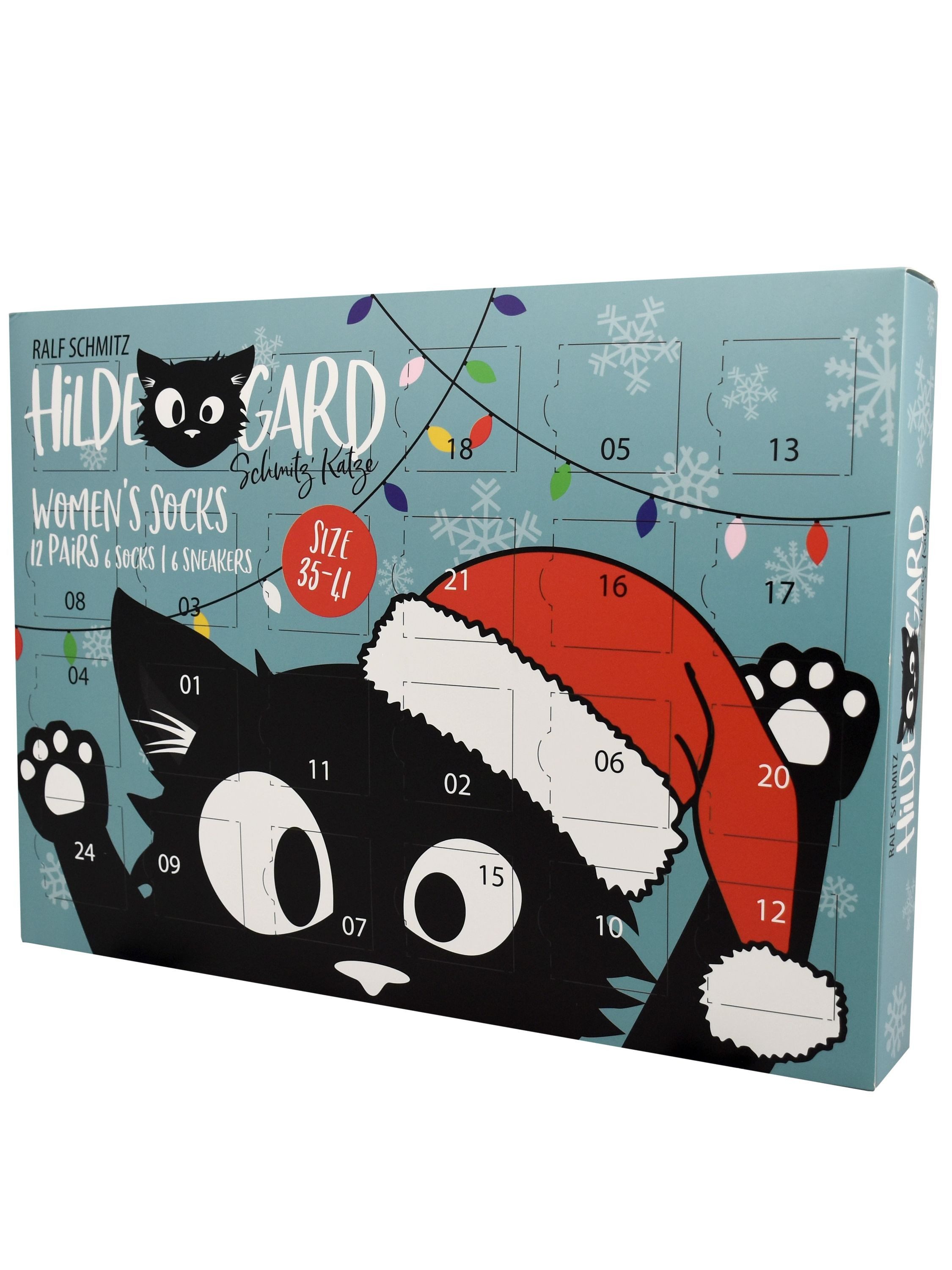 United Labels® Adventskalender Ralf Schmitz Hildegard Socken Adventskalender mit 12 Paar Socken – Bild 2 von 5