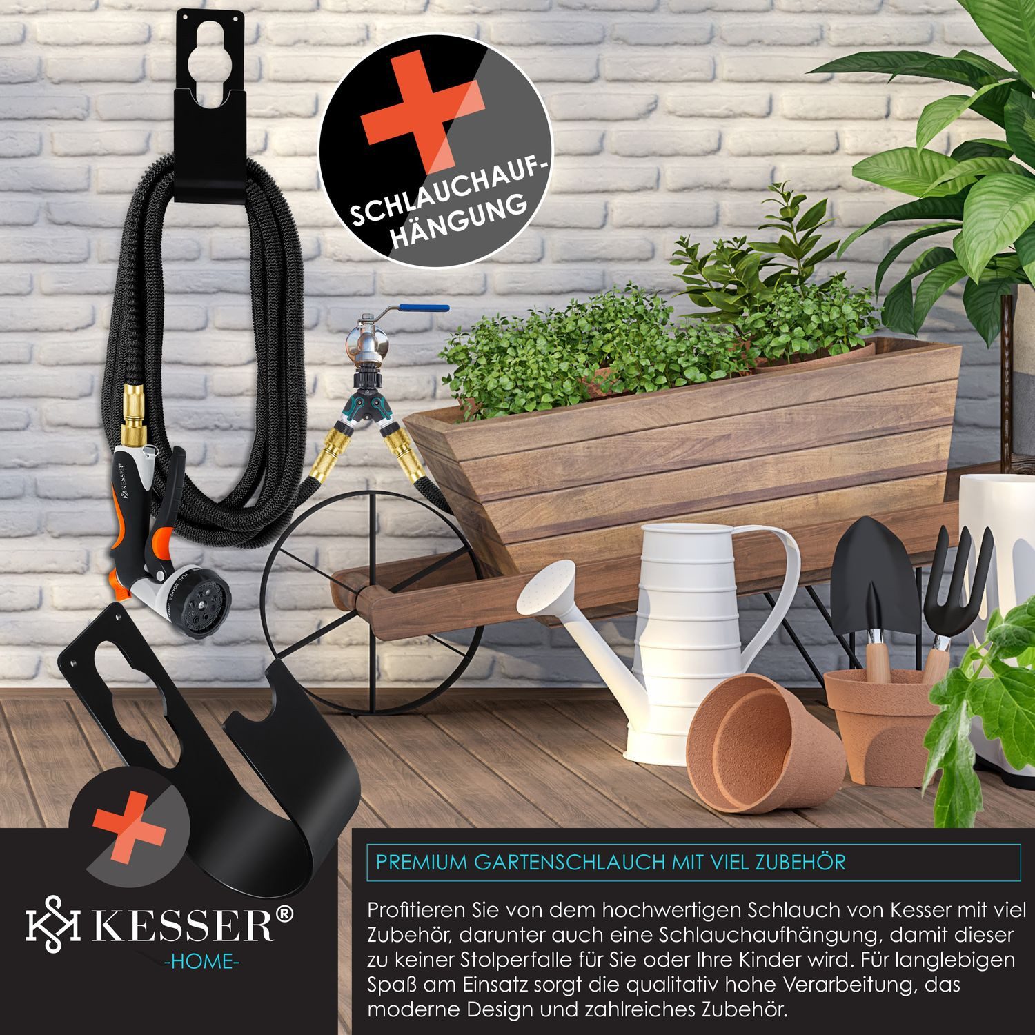 KESSER Gartenschlauch, Premium Wasserschlauch Flexibler Schlauch Gartenschlauch Flexischlauch