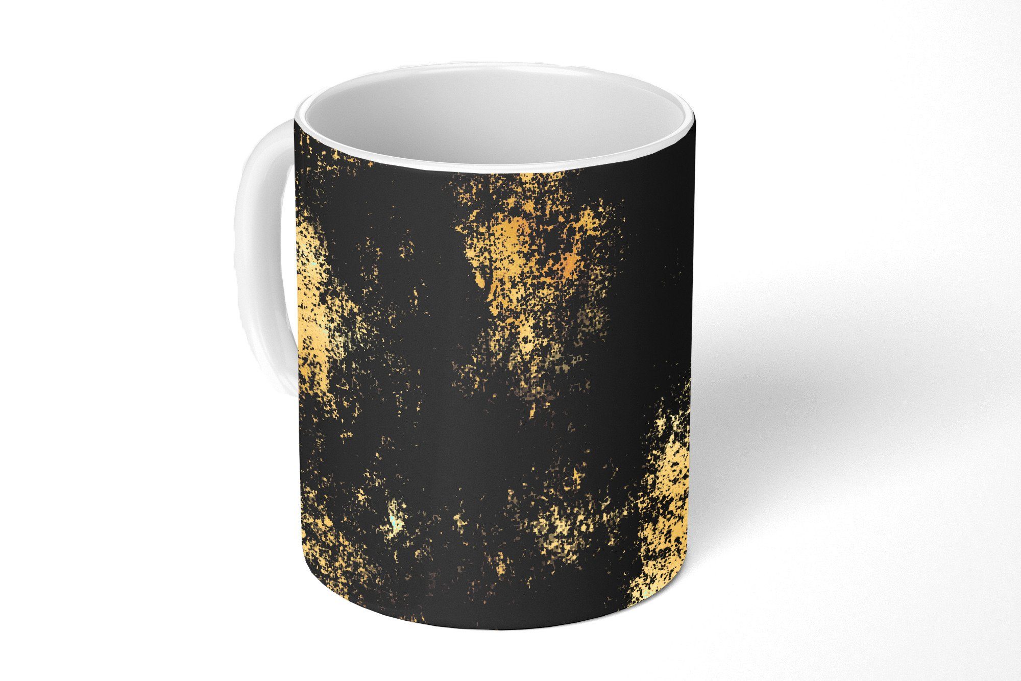 MuchoWow Tasse Gold - Luxus - Vintage - Schwarz, 1-tlg., Keramik, Kaffeetassen, Teetasse, Becher, Kaffeebecher, Geschenk