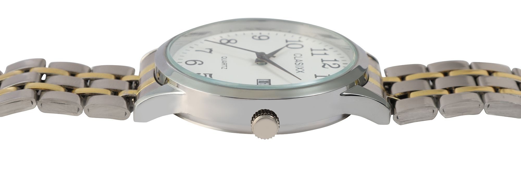 Clasixx Quarzuhr 2800106 Herrenuhr aus Edelstahl, Datumsanzeige, große Ziff günstig online kaufen