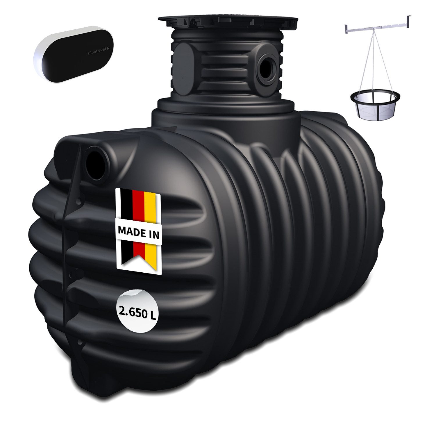 4rain Regenwassertank COMPACT Erdtank-Set Smart 2650 Liter, 2650 l
