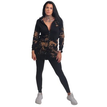 YAKUZA Kapuzensweatjacke Wild Flowers mit lässigen, langen Schnitt