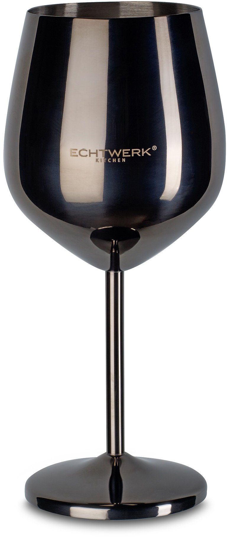 ECHTWERK Weinglas, 2-tlg., Edelstahl, PVD Beschichtung, 2-teilig, 0,5 Liter