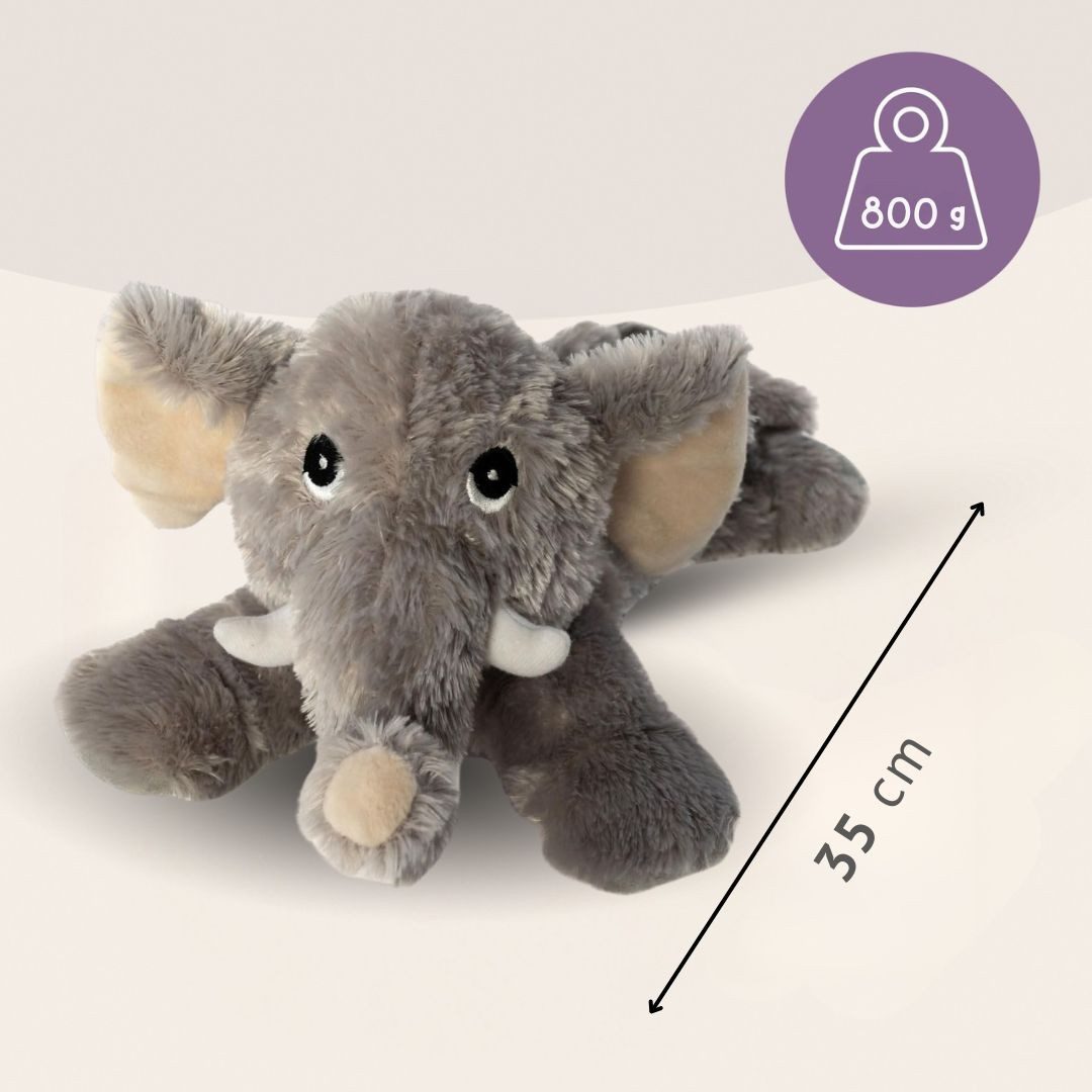 Habibi Plush Wärmekissen Habibi Plush Wärmetier Stofftier 1872 Elefant grau