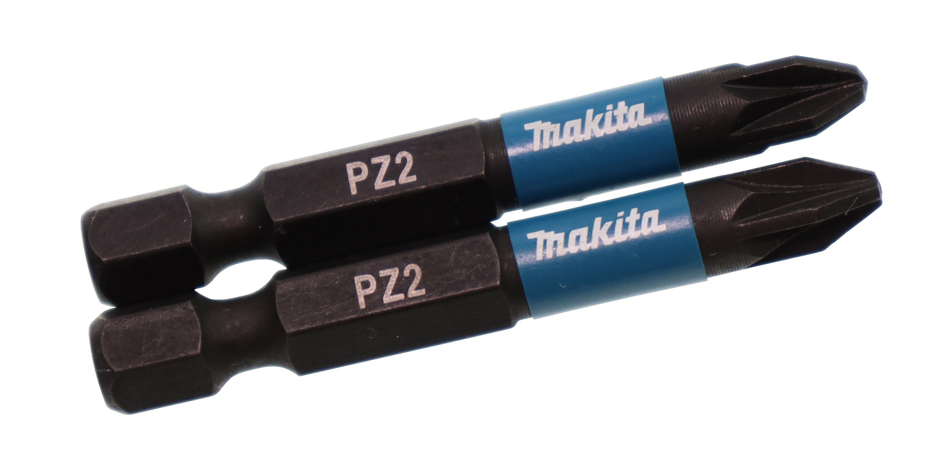 B-63753 Bohrer- Makita Black, Impact Makita Stück, 2x50 PZ2 2 Bit Bit-Set und S2-Spezialstahl