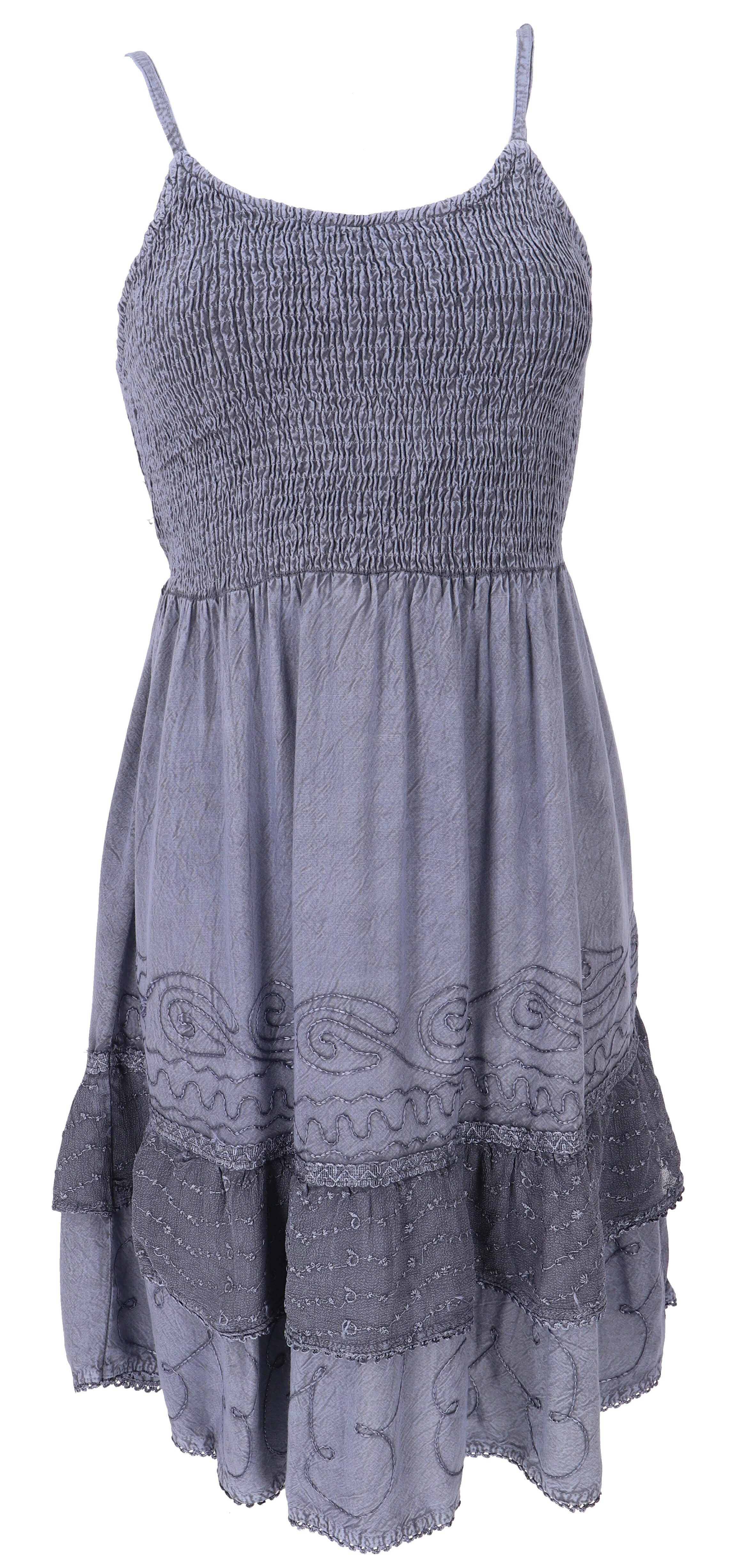 Guru-Shop Midikleid Besticktes indisches Boho Kleid, günstig online kaufen