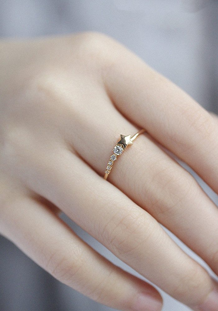 The Beauty House Fingerring Damen Ring mit Stern und Zirkonia günstig online kaufen