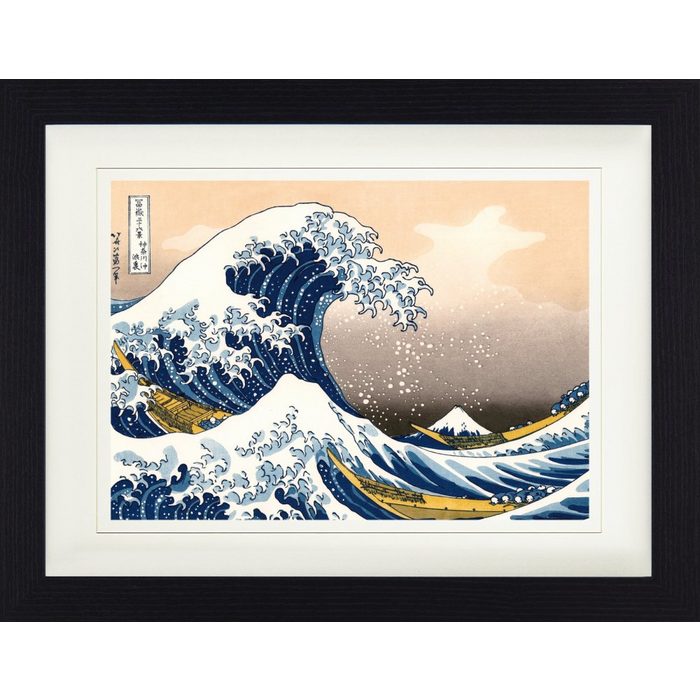 1art1 Bild mit Rahmen Katsushika Hokusai - Die Große Welle Vor Kanagawa