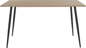 loft24 Esstisch Rex, Tischplatte in Eichenoptik, Gestell aus Metall, Breite 140 cm