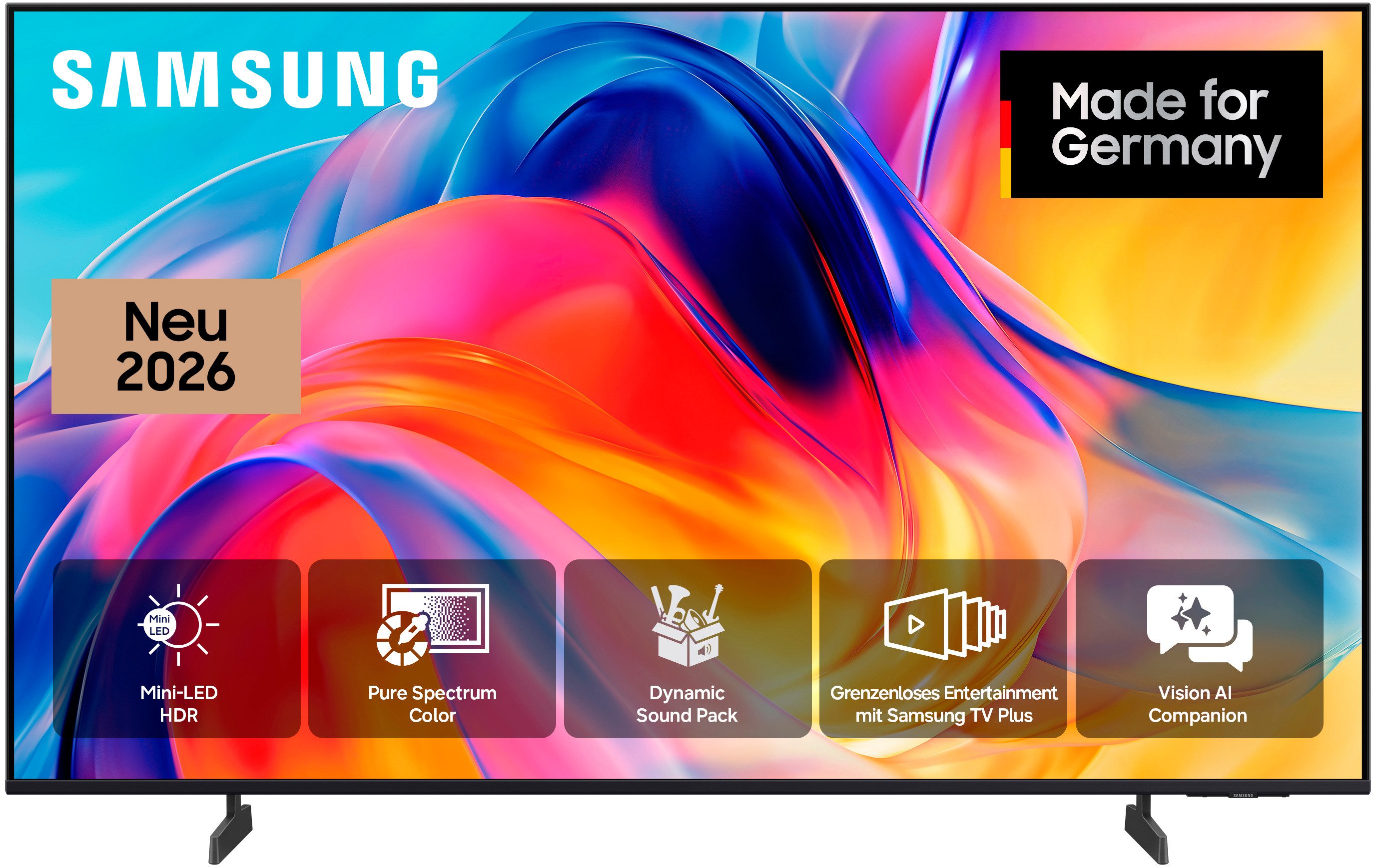 Samsung GU50M70HAU Mini-LED-Fernseher (125 cm/50 Zoll, 4K Ultra HD, Smart-TV, Mini-LED HDR, Pure Spectrum Color, Dynamik Sound Pack, bis 144Hz)