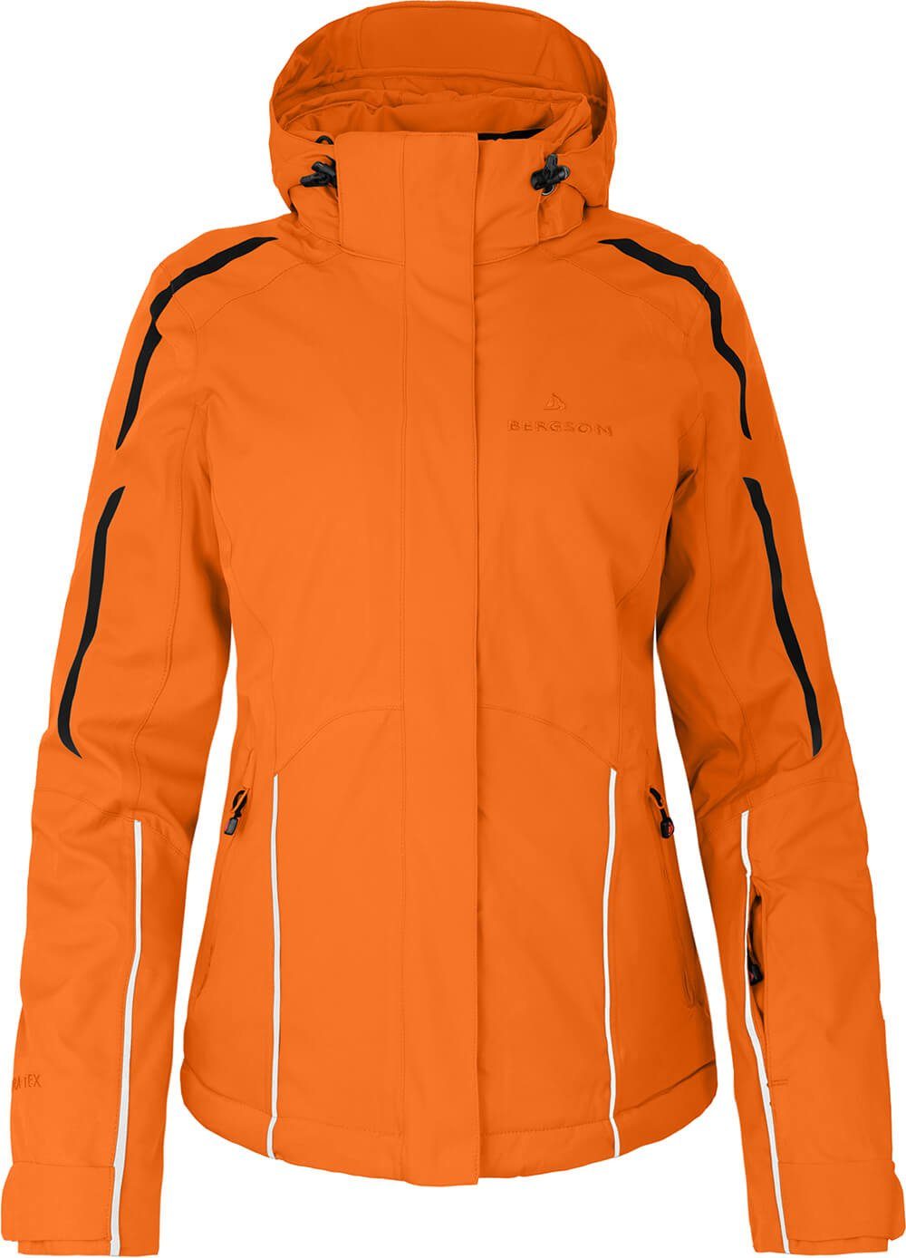 Bergson Skijacke orange 12000 Skijacke, wattiert, mm Damen Wassersäule, Kurzgrößen, BRISI
