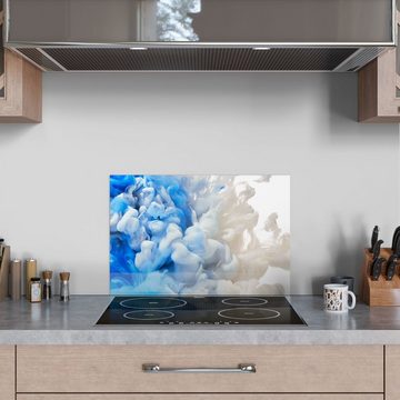DEQORI Küchenrückwand 'Zweifarbiger Qualm', Glas Spritzschutz Badrückwand Herdblende