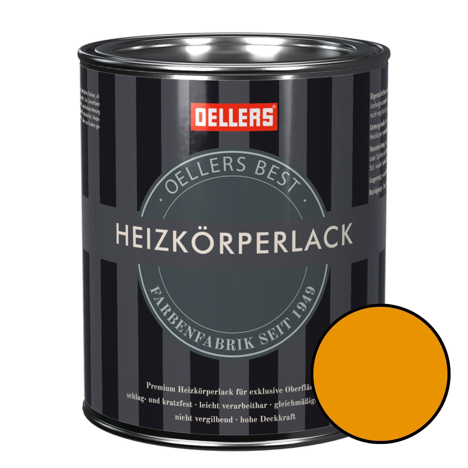 OELLERS Heizkörperlack Premium, 1 Liter Heizkörperfarbe, Heizungslack, Heizungsfarbe