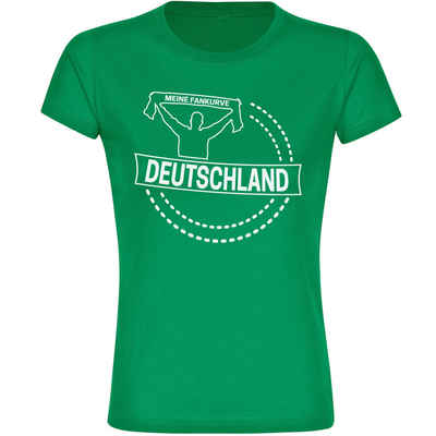 multifanshop T-Shirt Damen Deutschland - Meine Fankurve - Frauen