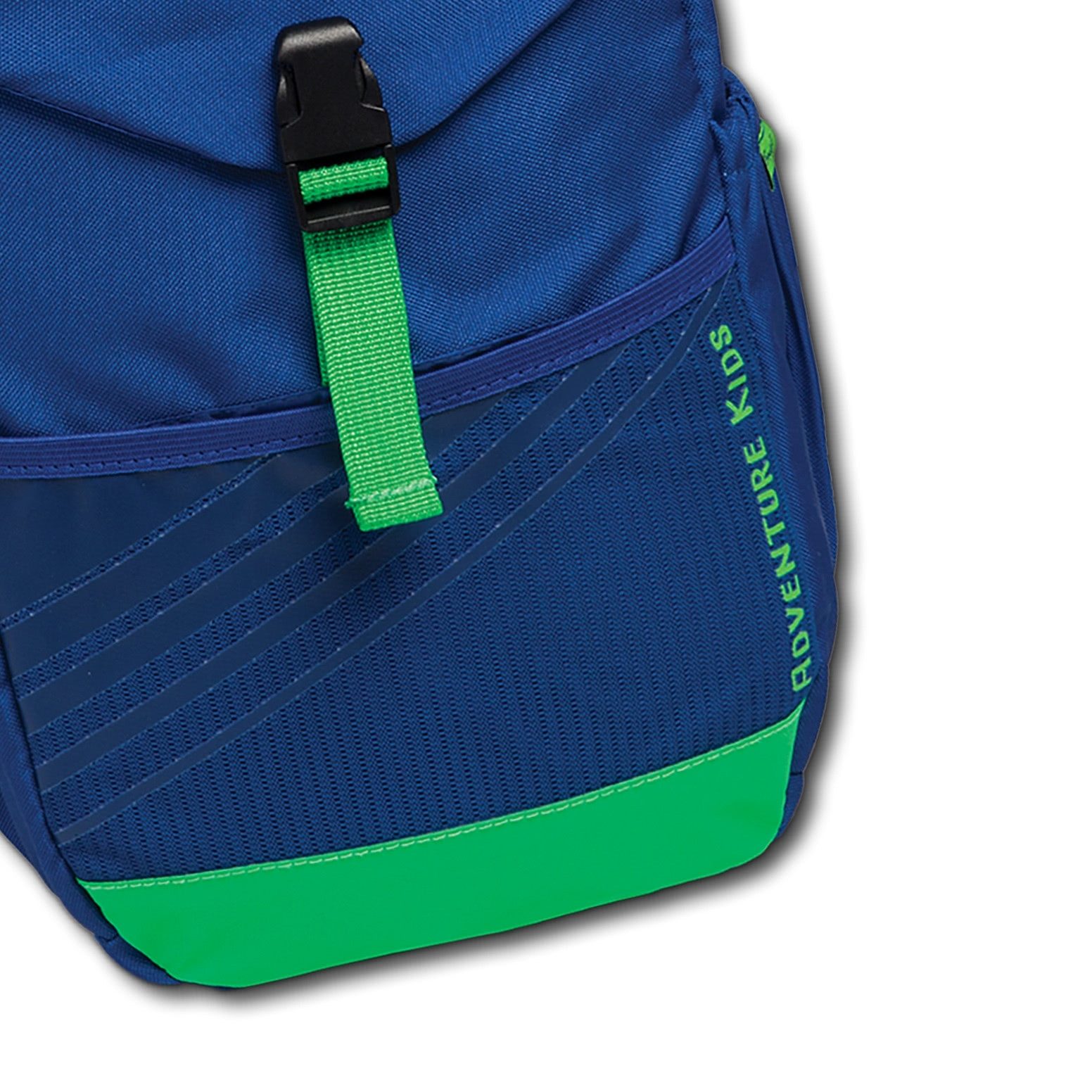 fabrizio® Rucksack Fabrizio Go Green Kinderrucksack, Kinderrucksack Polyester, recycelt, blau, grün ca. 27cm hoch, Adventur