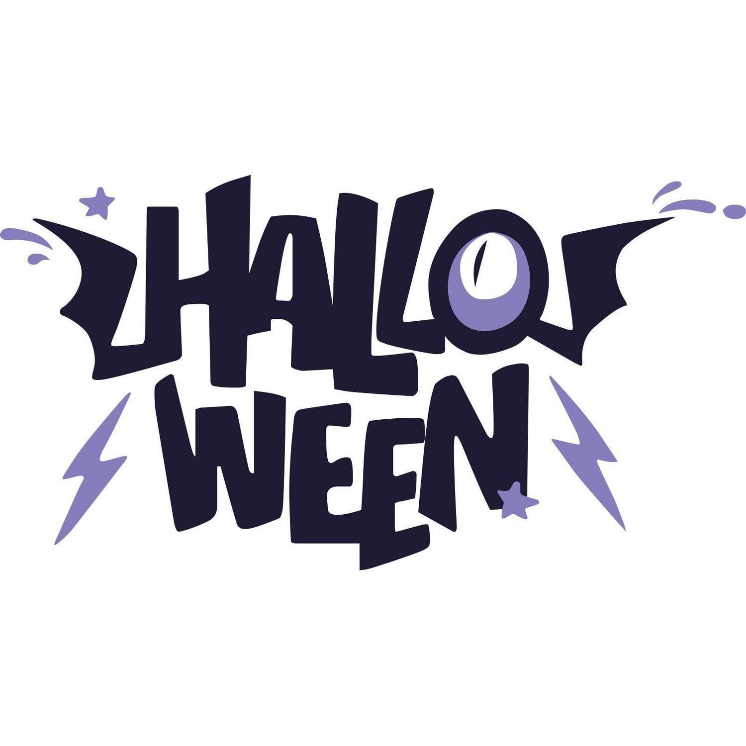 LuxusKollektion Aufkleber Aufkleber Halloween Lila Schwarz PVC Halloween Schriftzug Sticker