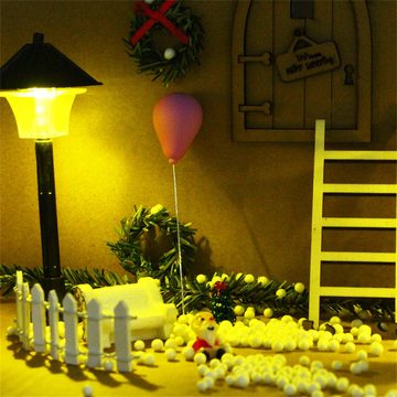 ELEKIN Kreativset 18 Stück Puppenhaus Weihnachtsdekoration Wichtel Zubehör Kleiner Tür, (18-tlg), Möbel Dekoration Wichtel Tür Set Wichteltür Wichtelset Zwergentür