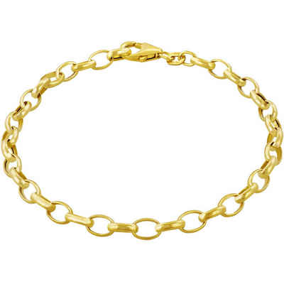 modabilé Goldarmband »Armband Erbskette hohl 4,5mm 585 Echtgold«, Herren Armkettchen 19cm, Armkette Made in Germany